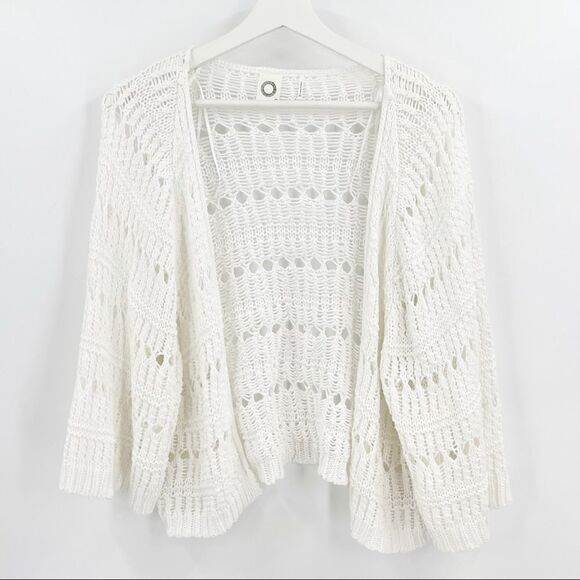 Anthropologie Akemi + Kin open front white cardigan NWOT - Picture 1 of 6